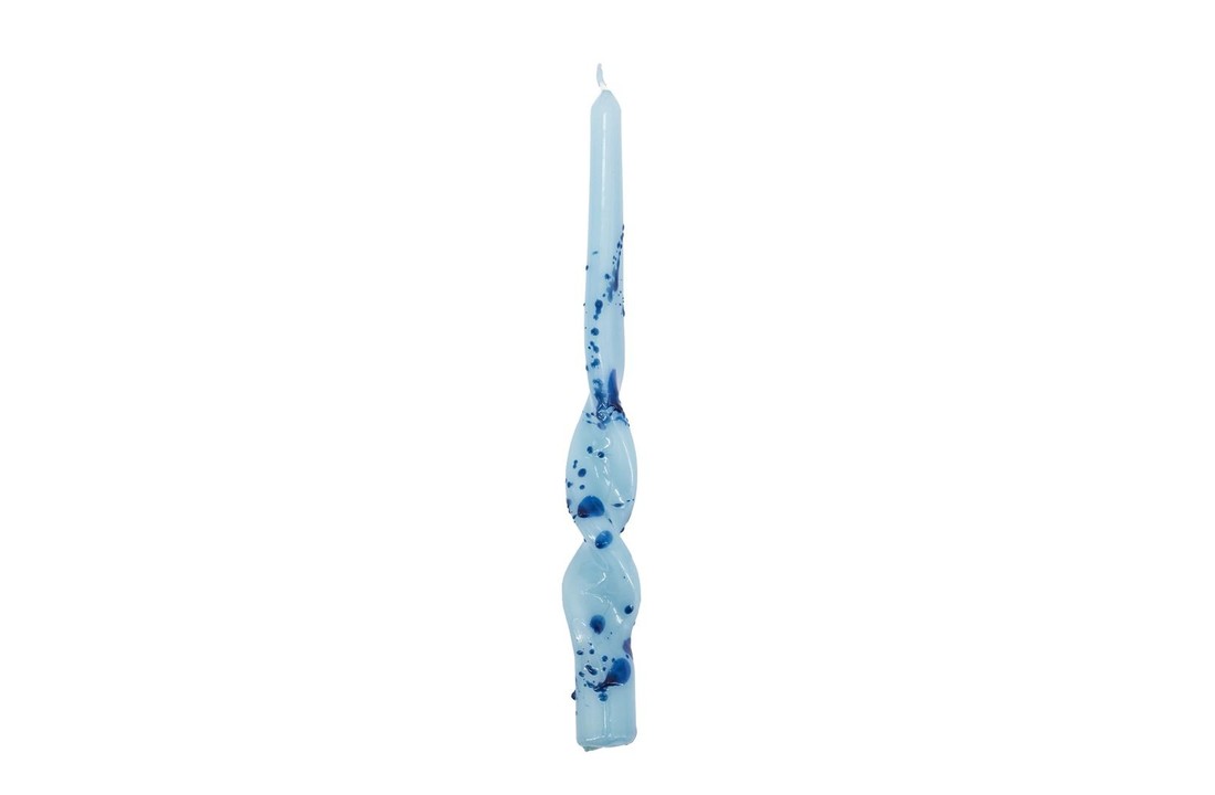 Kaarsen Swirly - blue (set van 4)
