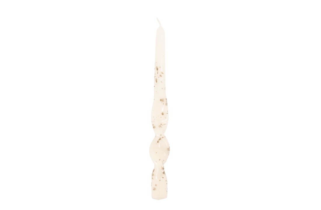 Kaarsen Swirly - beige (set van 4)