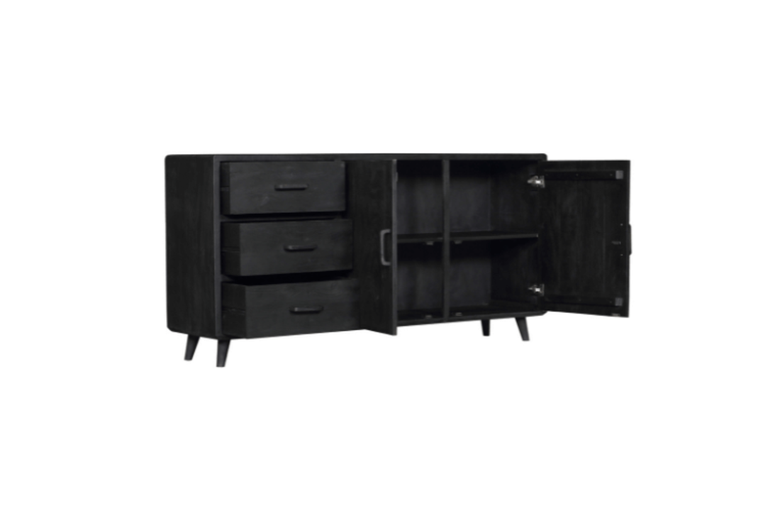 Dressoir Omaha Black | 180 cm