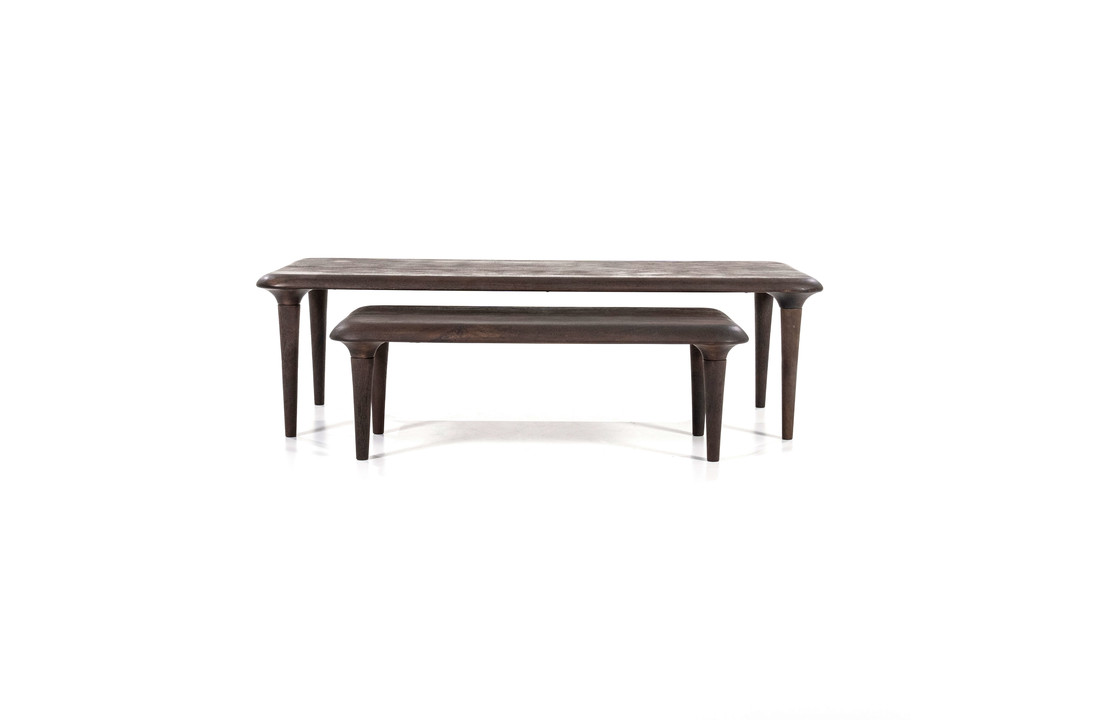 Salontafel set Jiska 130x60 / 90x45 - bruin