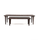 Salontafel set Jiska 130x60 / 90x45 - bruin