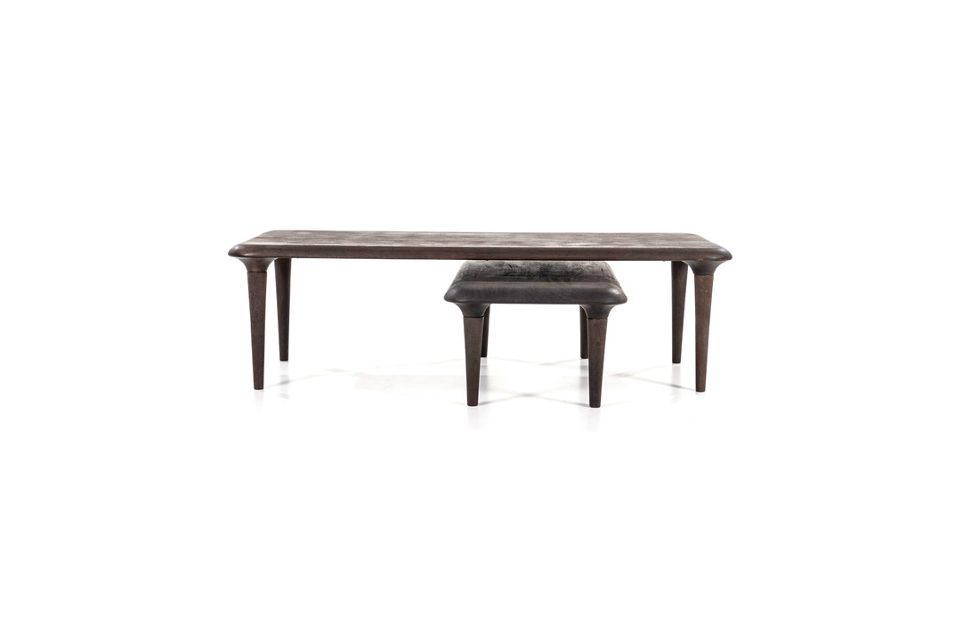 Salontafel set Jiska 130x60 / 90x45 - bruin