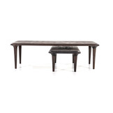 Salontafel set Jiska 130x60 / 90x45 - bruin