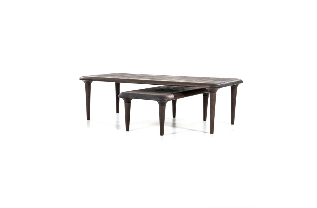 Salontafel set Jiska 130x60 / 90x45 - bruin
