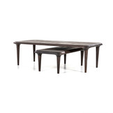 Salontafel set Jiska 130x60 / 90x45 - bruin