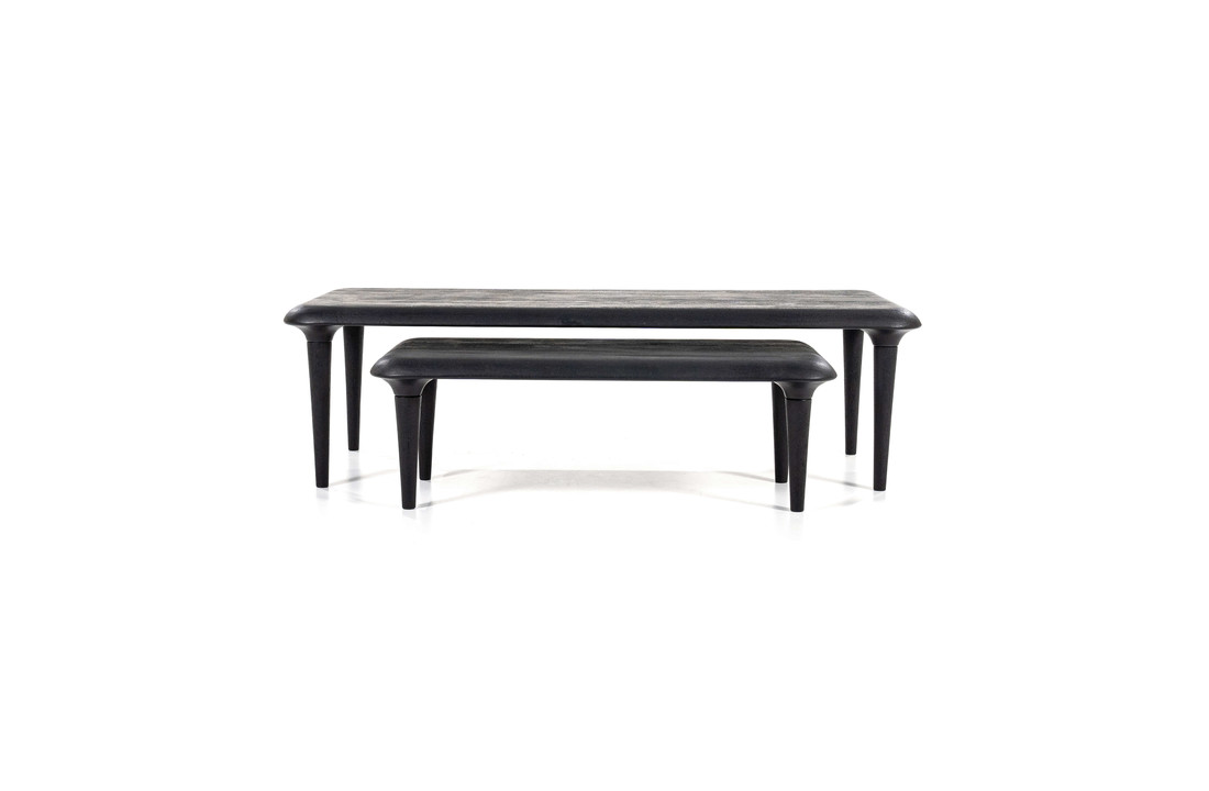 Salontafel set Jiska 130x60 / 90x45 - zwart