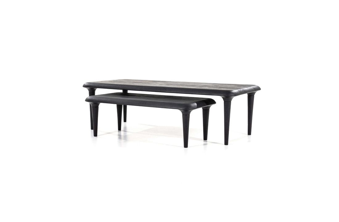 Salontafel set Jiska 130x60 / 90x45 - zwart