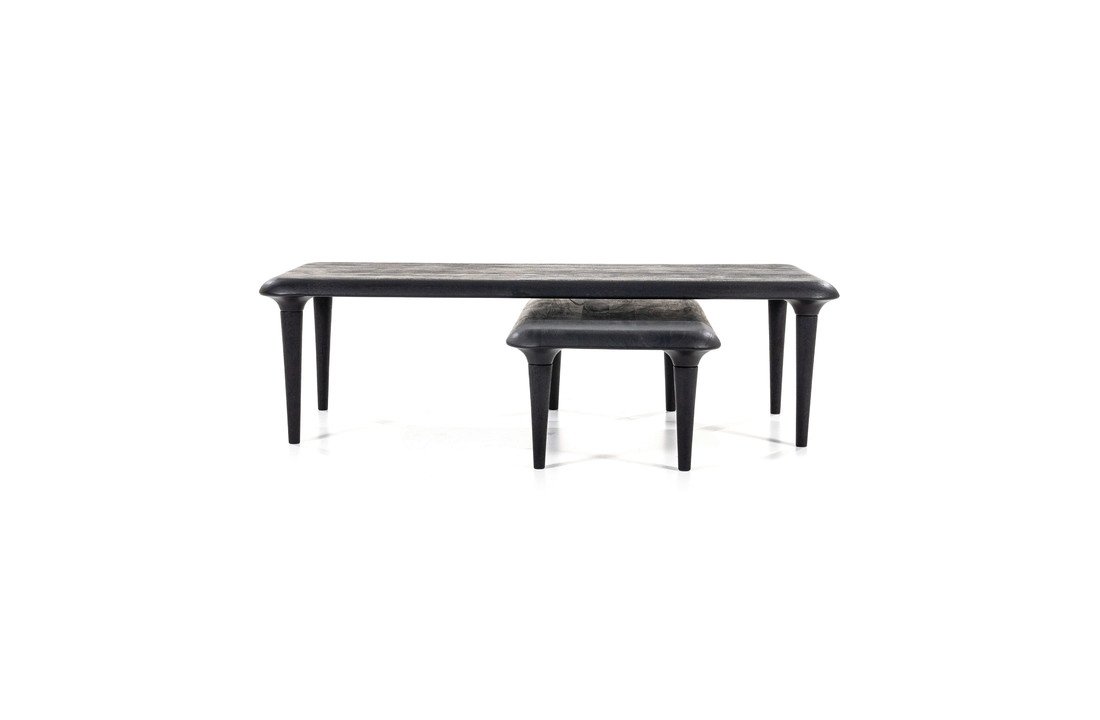 Salontafel set Jiska 130x60 / 90x45 - zwart