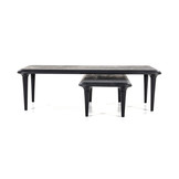 Salontafel set Jiska 130x60 / 90x45 - zwart