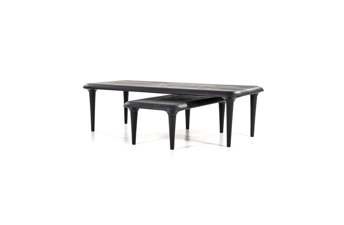 Salontafel set Jiska 130x60 / 90x45 - zwart