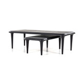 Salontafel set Jiska 130x60 / 90x45 - zwart