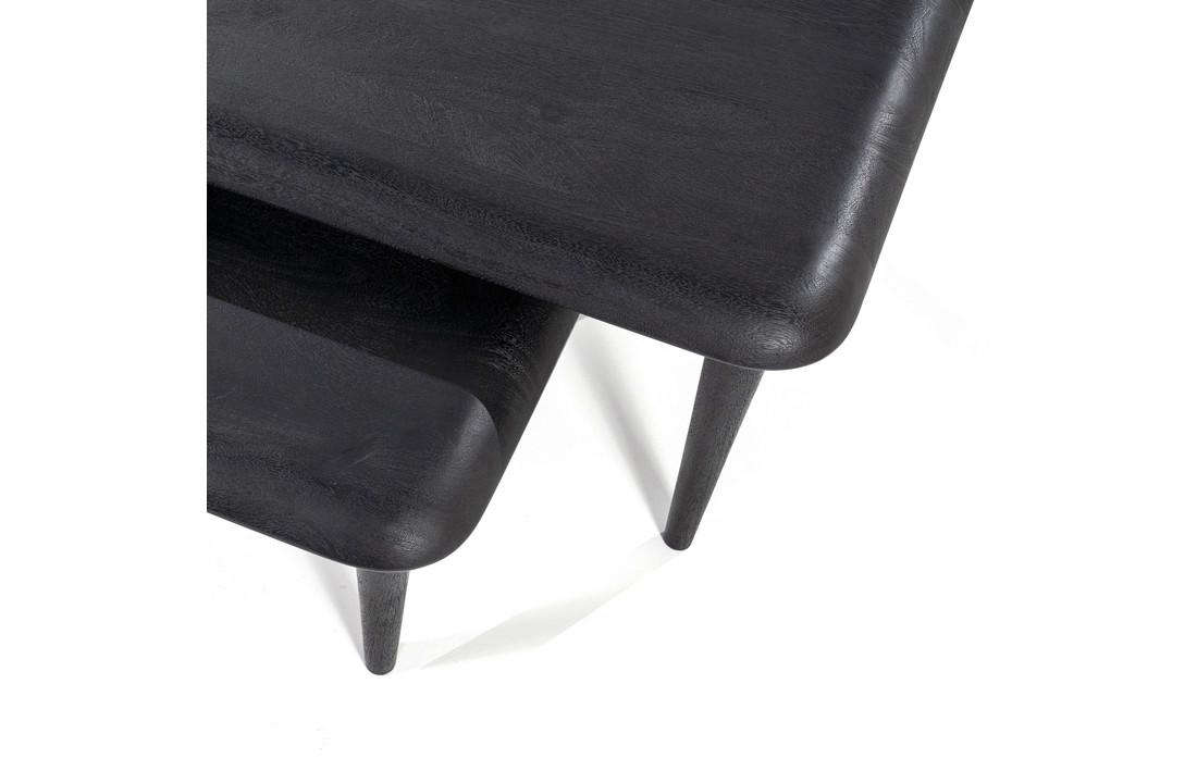 Salontafel set Jiska 130x60 / 90x45 - zwart