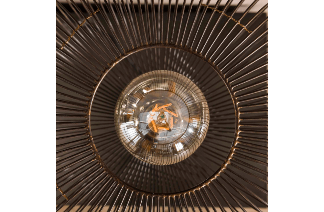 Tafellamp Copper twist | Zwart nikkel