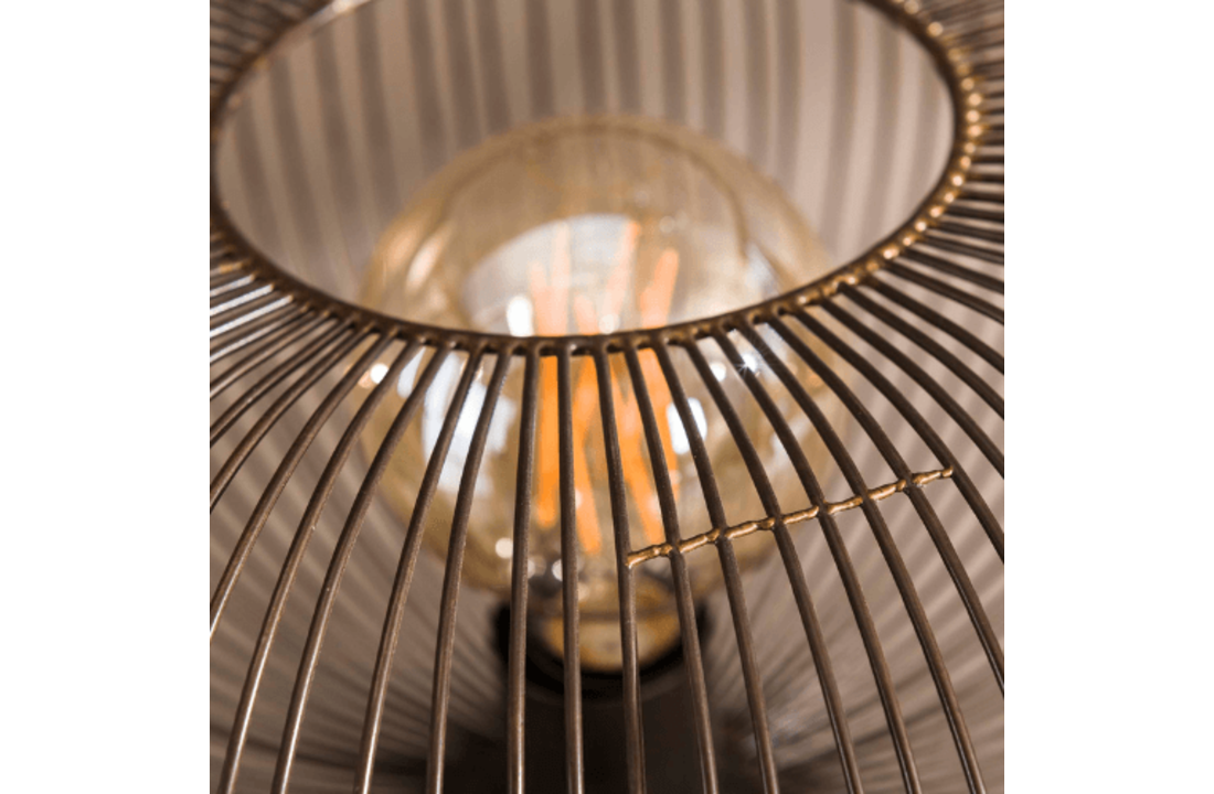 Tafellamp Copper twist | Zwart nikkel
