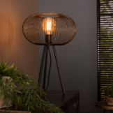 Tafellamp Copper twist | Zwart nikkel