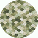 Vloerkleed Ayden | groen | rond | 200 cm