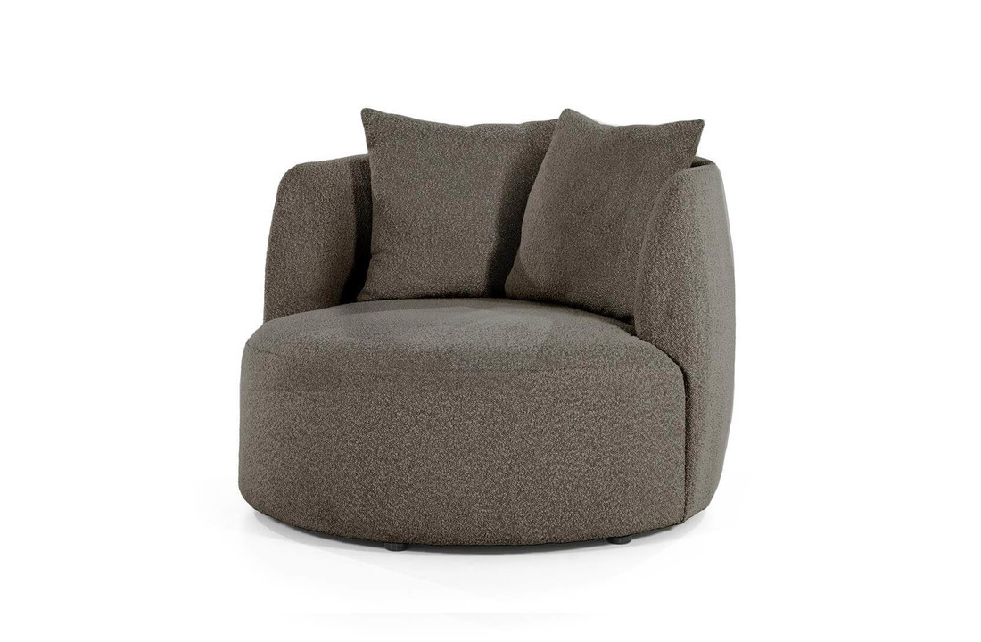 Fauteuil Louis met kussen - bruin Spark