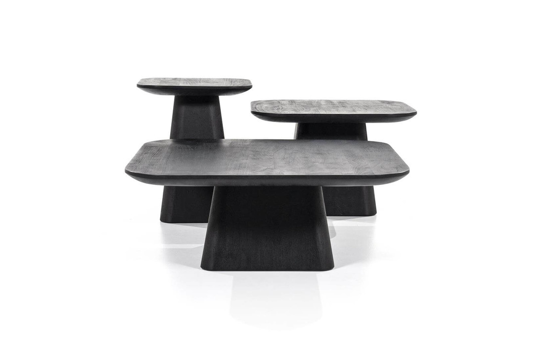 Salontafel Aron vierkant 80x80 - zwart