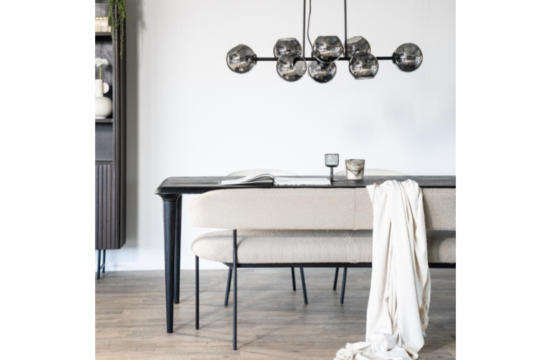 Eettafel Jiska 300x100 - zwart