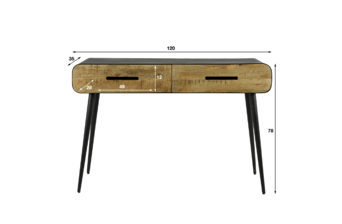 Sidetable Carve | 2 lades