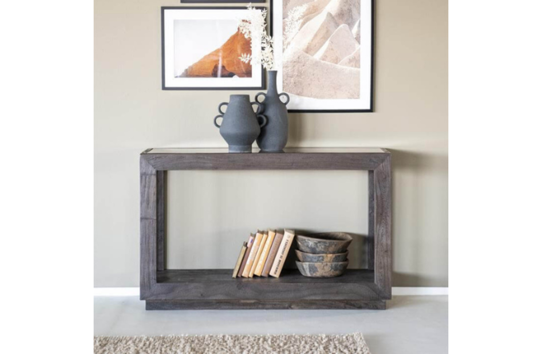 Sidetable Liam 120x35x75 - bruin
