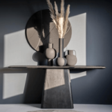 Sidetable Aron 180x40 zwart