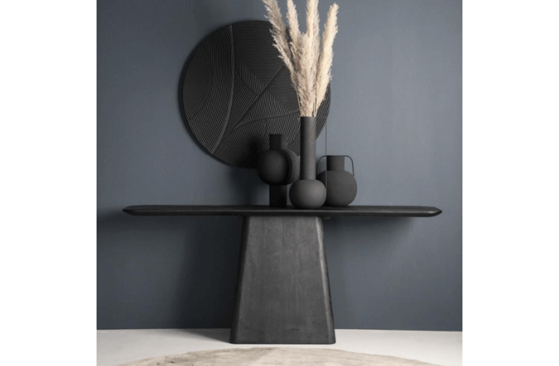 Sidetable Aron 180x40 zwart