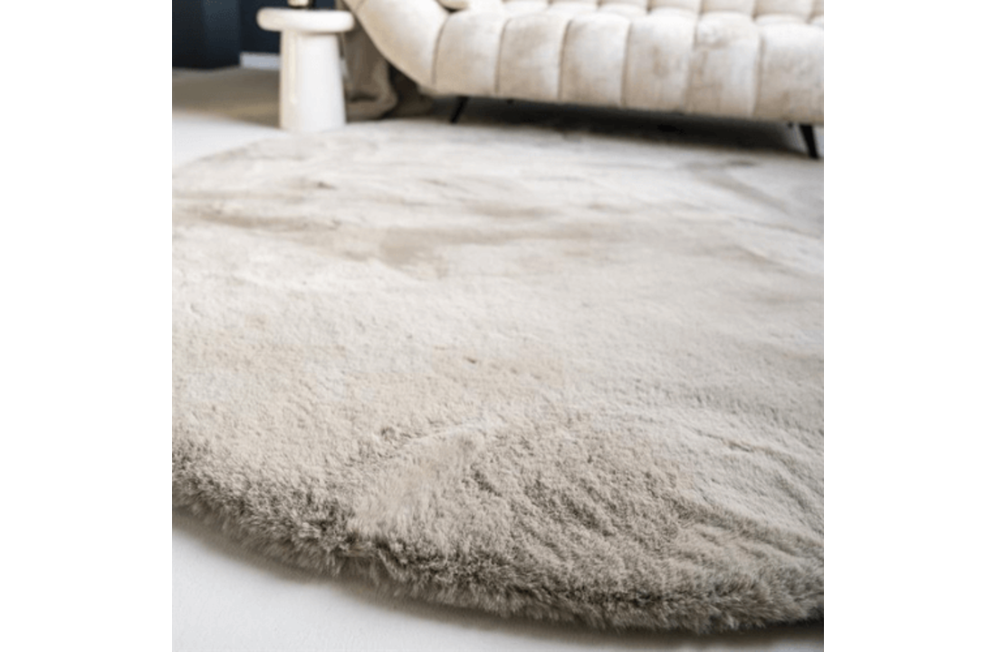 Vloerkeed Zena rond - grey