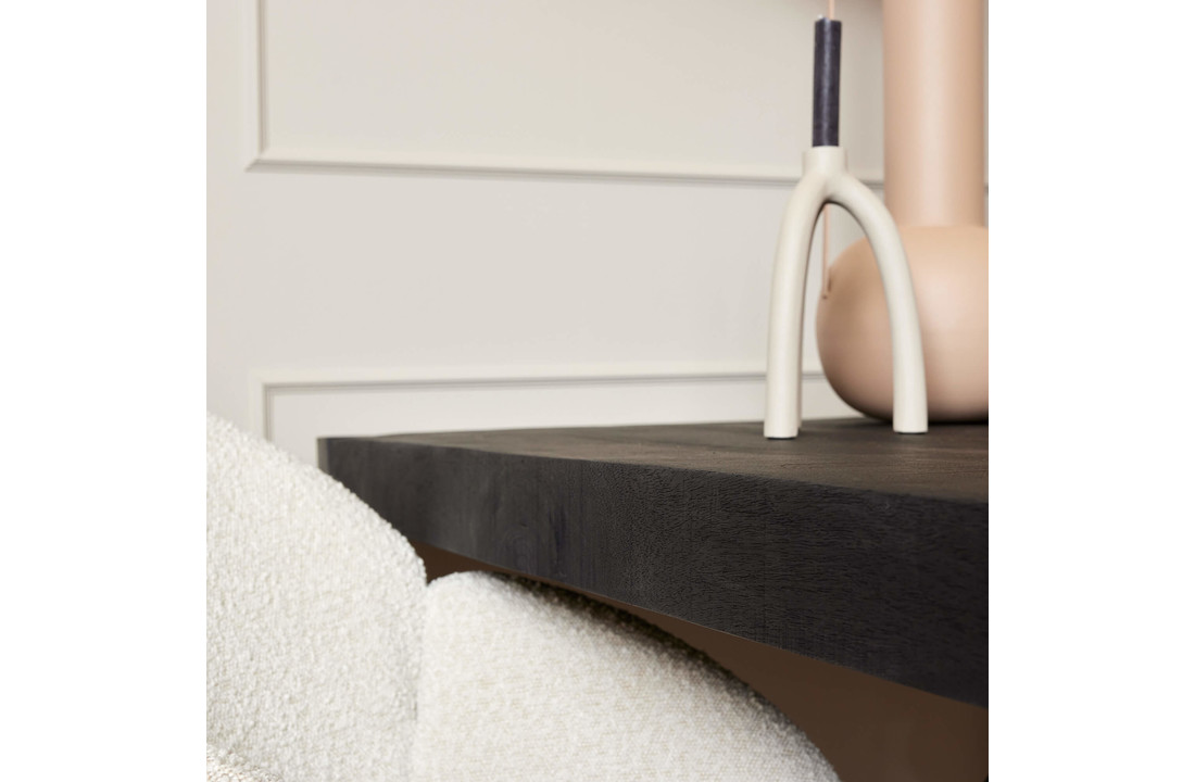 Zwarte eettafel Britt Black | 180x90 cm