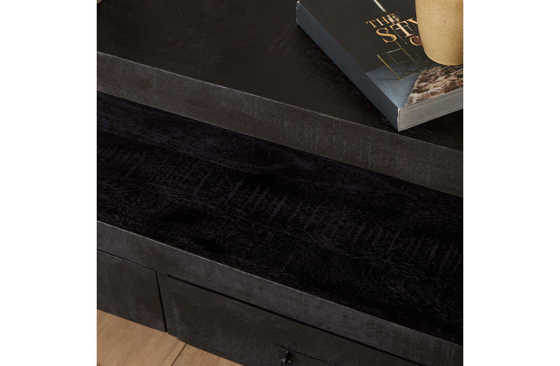 Zwart tv meubel Britt Black met lades | 100 cm