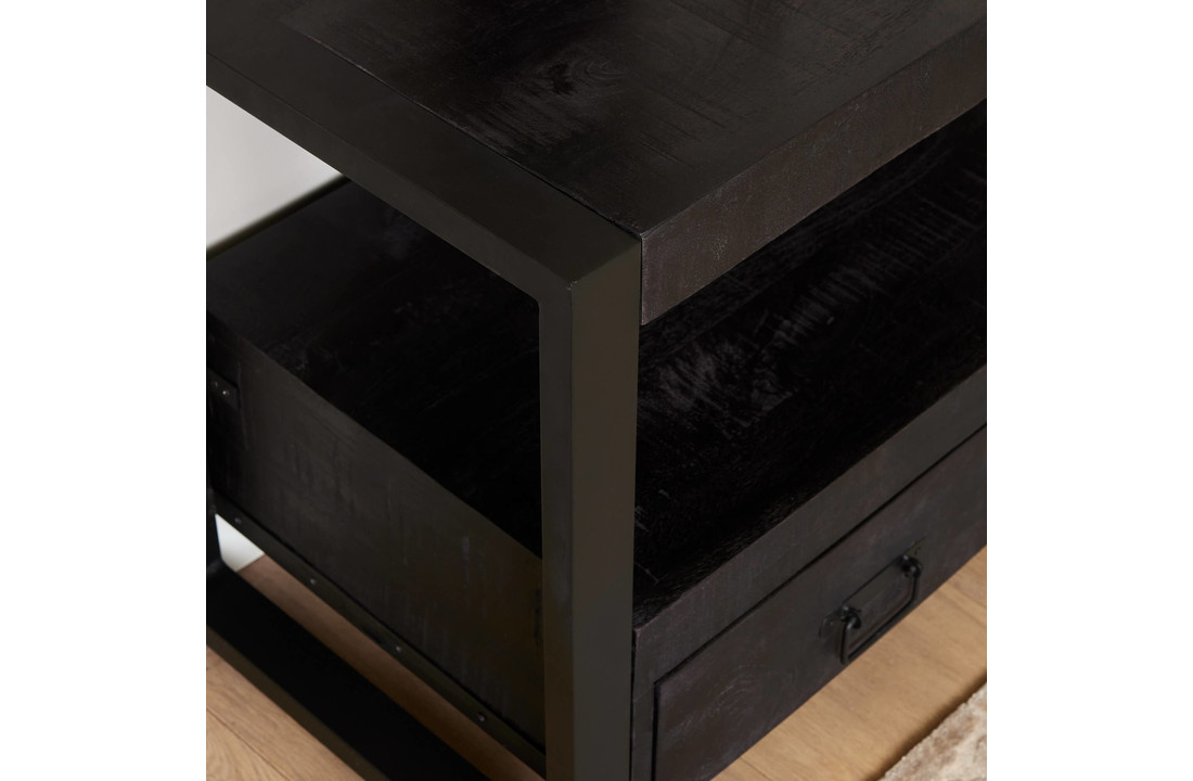 Zwart tv meubel Britt Black met lades | 100 cm