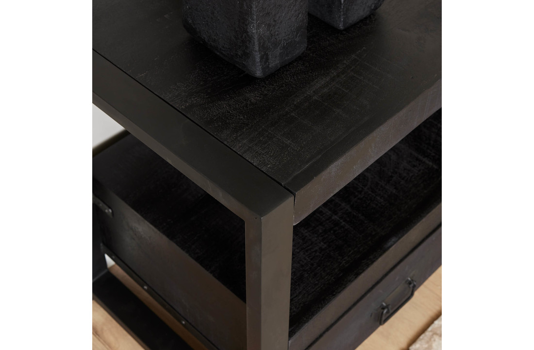 Zwart tv meubel Britt Black met lades | 150 cm