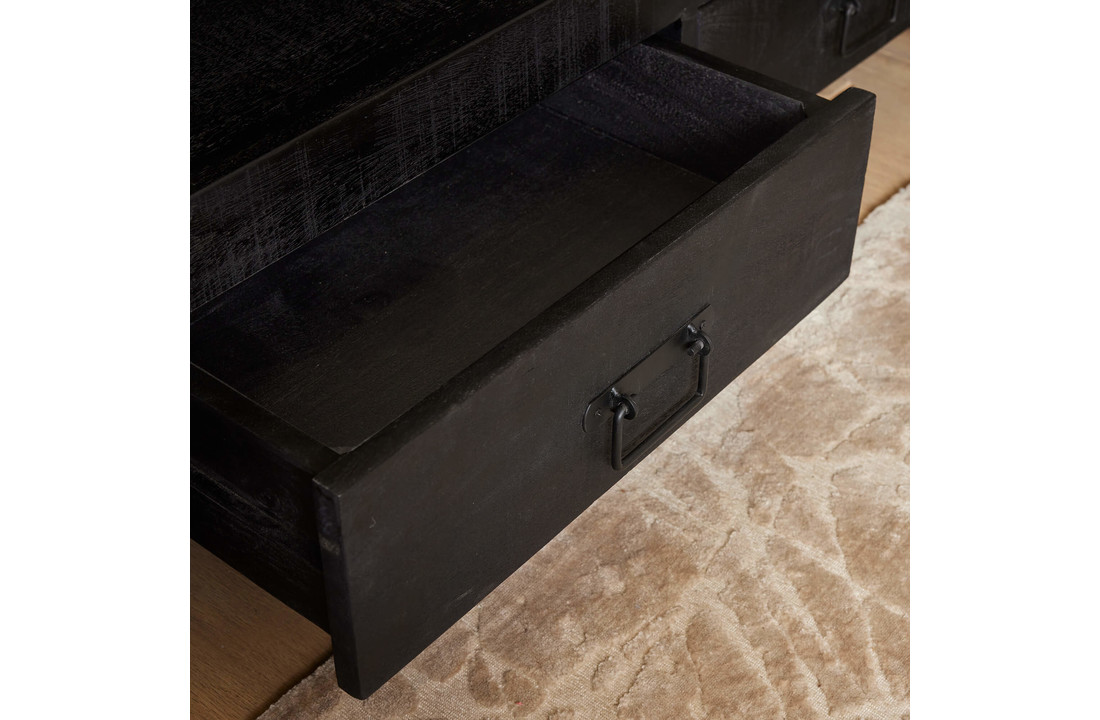 Zwart tv meubel Britt Black met lades | 150 cm