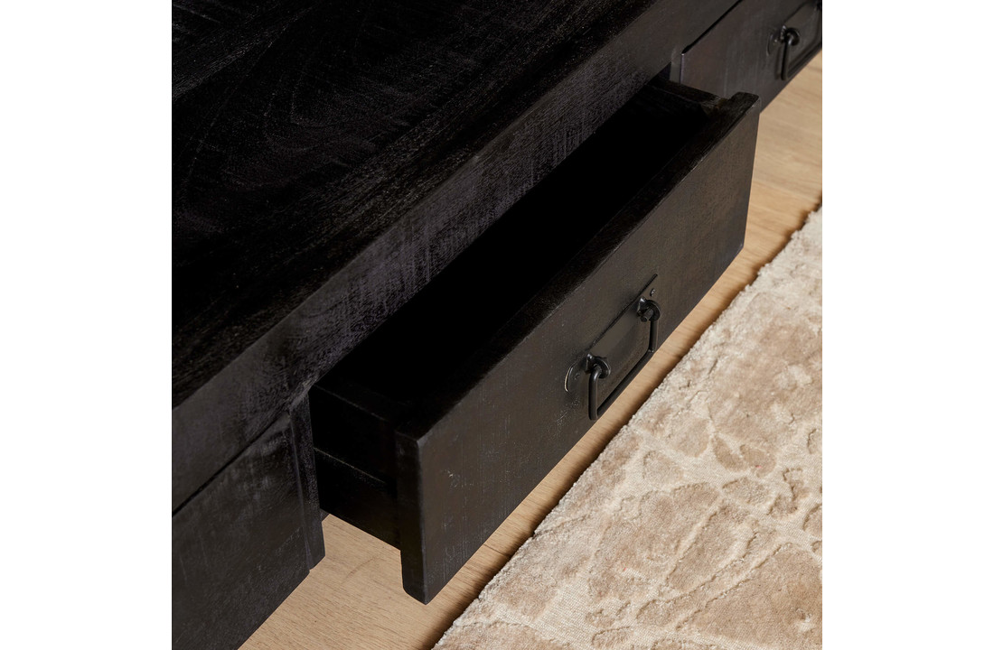 Zwart tv meubel Britt Black met lades | 180 cm