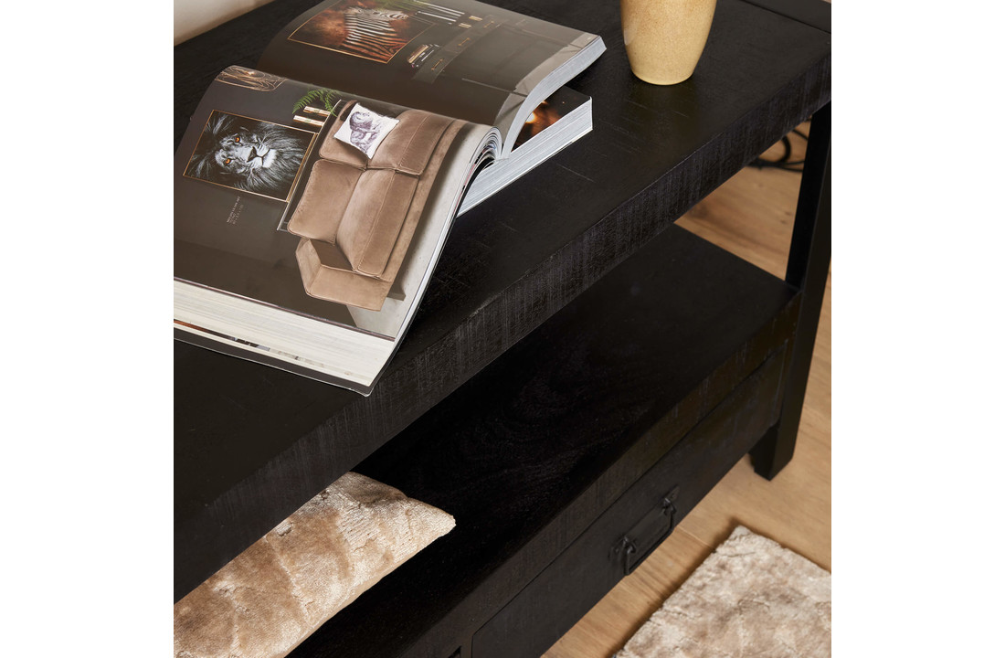 Zwart tv meubel Britt Black met lades | 220 cm