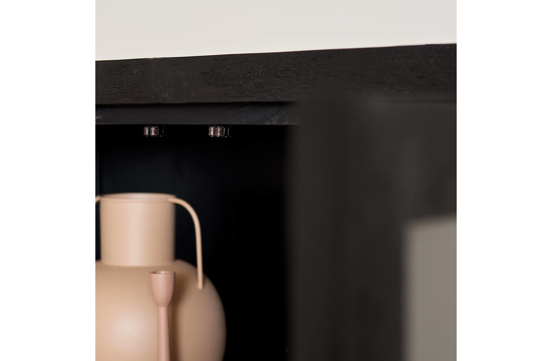 Zwarte vitrinekast Britt Black | 115 cm