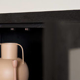 Zwarte vitrinekast Britt Black | 115 cm