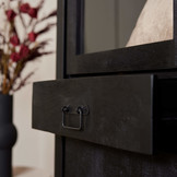 Zwarte vitrinekast Britt Black | 115 cm