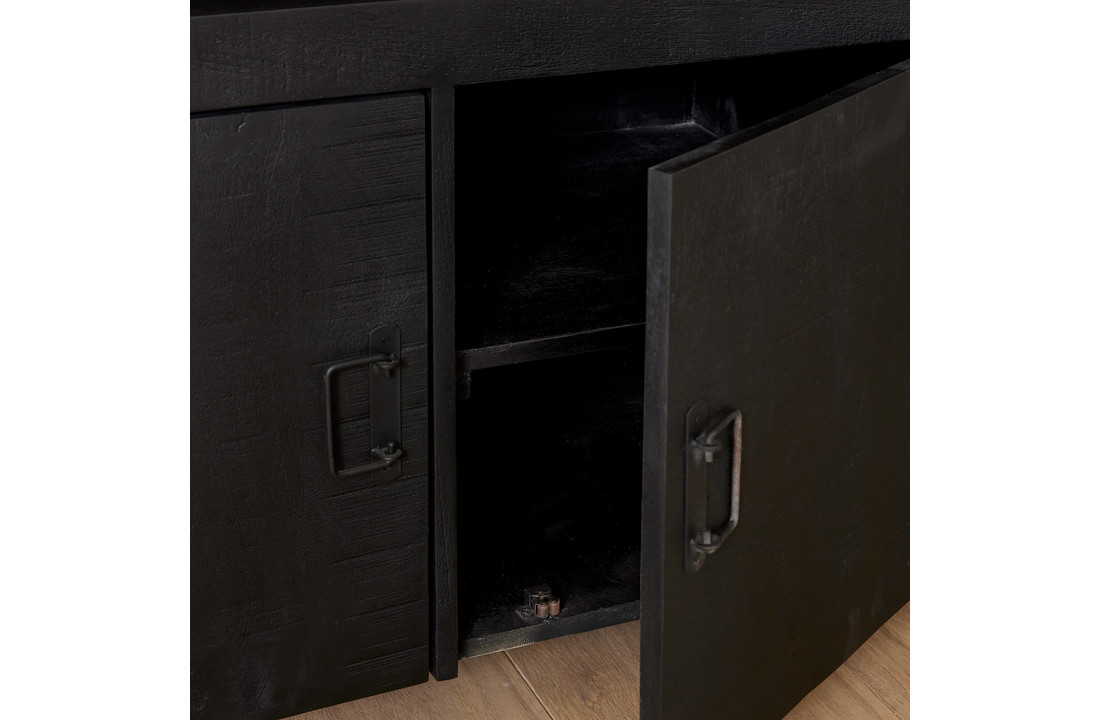 Zwart dressoir Britt met deuren | 175 cm