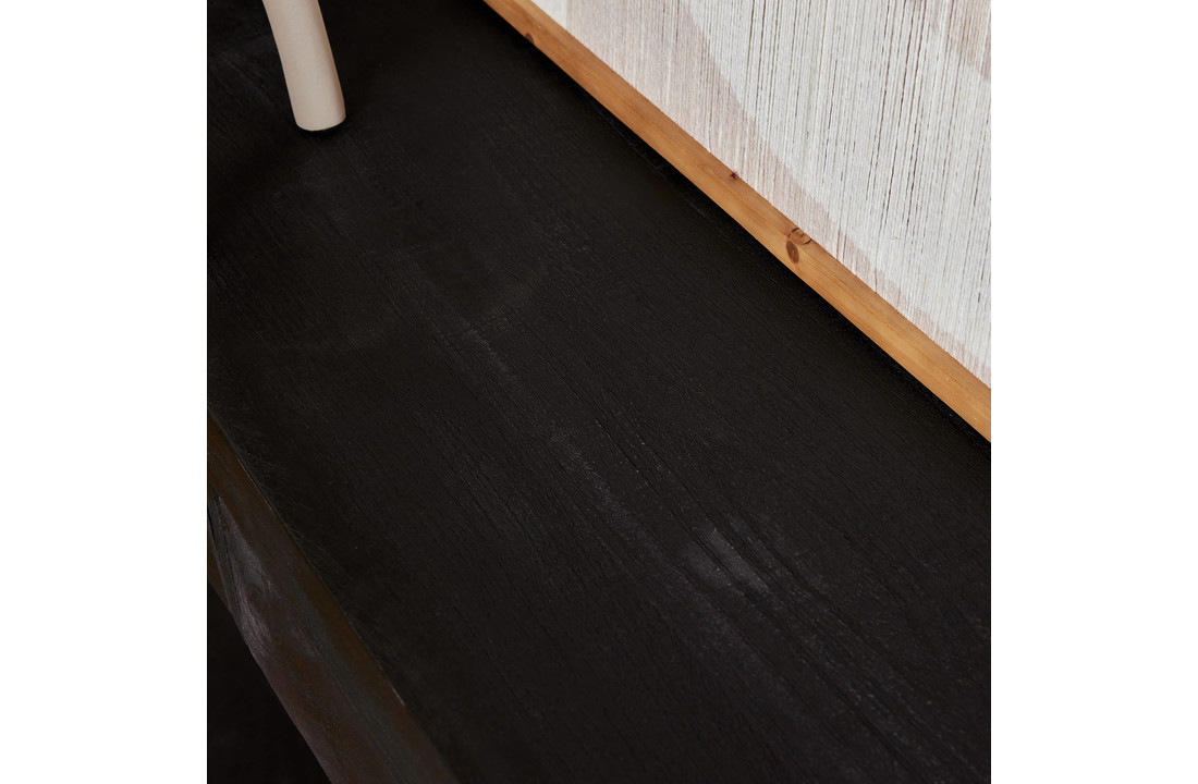 Zwarte sidetable Britt Black | 120 cm
