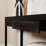 Zwarte sidetable Britt Black | 120 cm