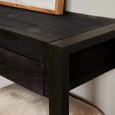 Zwarte sidetable Britt Black | 120 cm