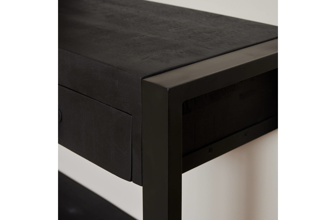 Zwarte sidetable Britt Black | 150 cm