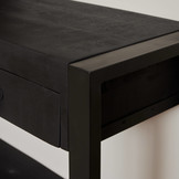 Zwarte sidetable Britt Black | 150 cm