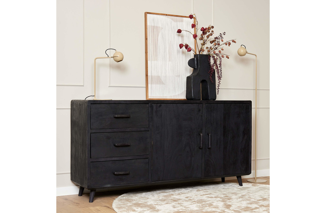 Dressoir Omaha Black | 180 cm