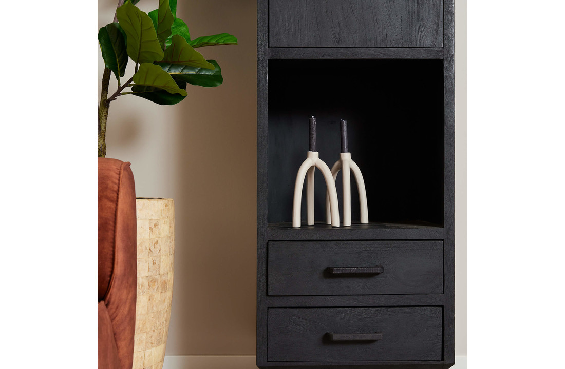 Boekenkast Omaha Black | 55 cm