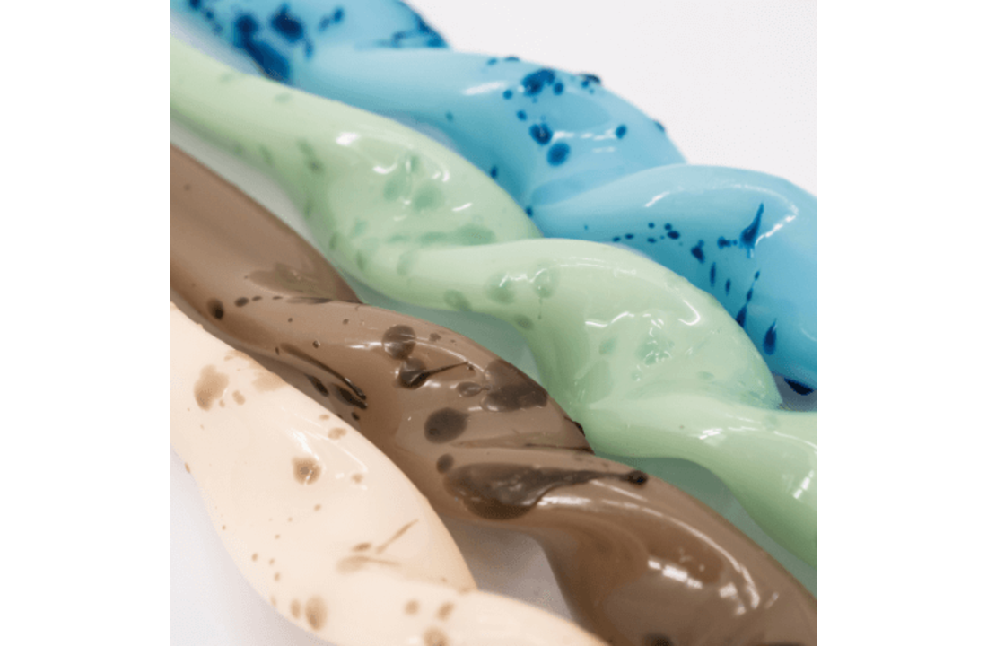 Kaarsen Swirly - green (set van 4)
