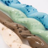 Kaarsen Swirly - green (set van 4)