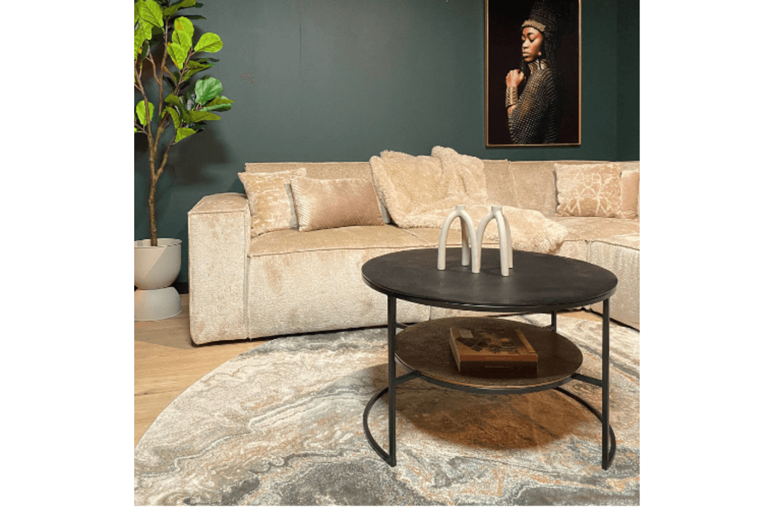 Salontafel Lecia | Zwart Goud