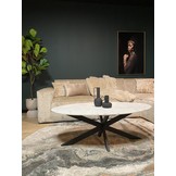 Salontafel Faye | Ovaal | Wit marmer